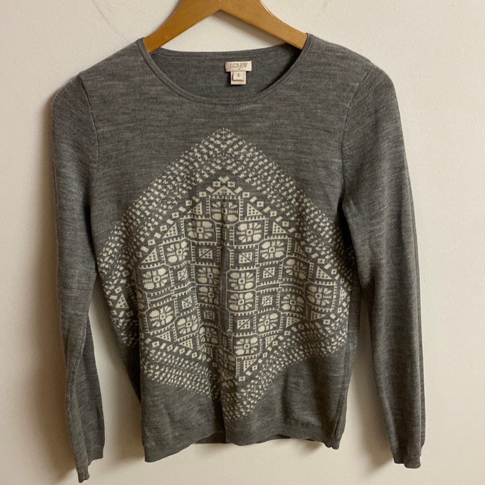 J. Crew Gray 100% Merino Wool